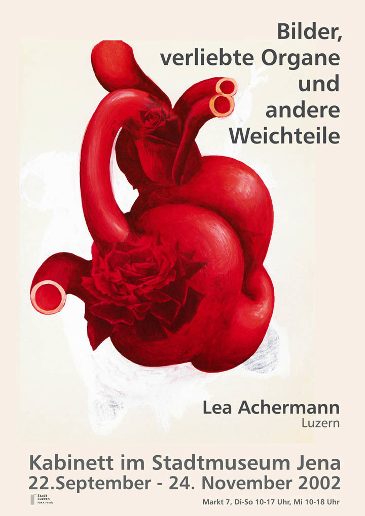 Lea Achermann (Luzern/CH). Bilder, verliebte Organe und andere Weichteile