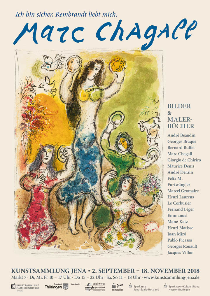 Plakat zur Chagall-Ausstellung 2018 / Kunstsammlung Jena