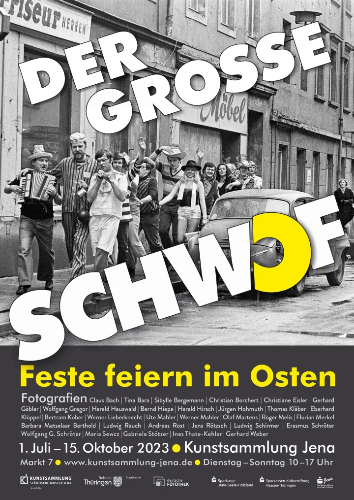 Plakat zur Ausstellung „Der große Schwof“ Kunstsammlung Jena